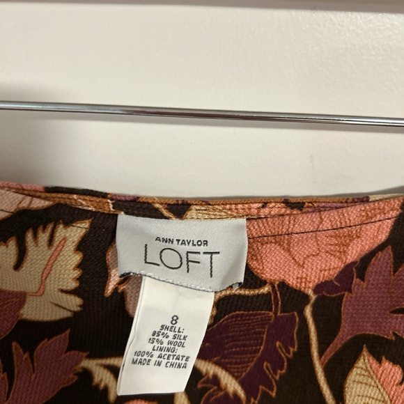 LOFT Red and Pink A-Line Mini Skirt Casual - Picture 4 of 4